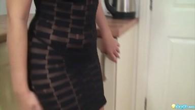 British Hottie Suzie M Home After A Late Night Is Slighty Tipsy In Her Kitchen