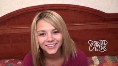 This is Ashlynn Brooke in her first porn video