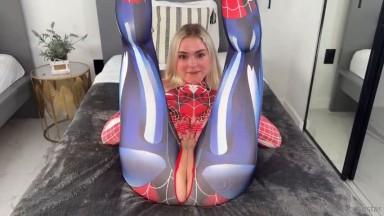 CocoKoma amp8211 Spiderman Cosplay Riding Creampie Dildo