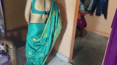 Sona Bhabhi Took Off Her Blue Saree And Started Hardcore Fucking With Her Husband