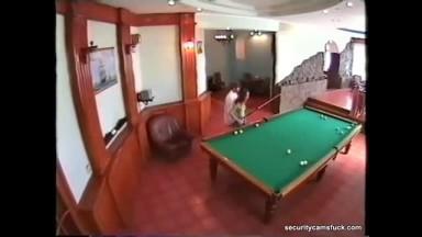 Security cam watches endvill fuck instead of billiard